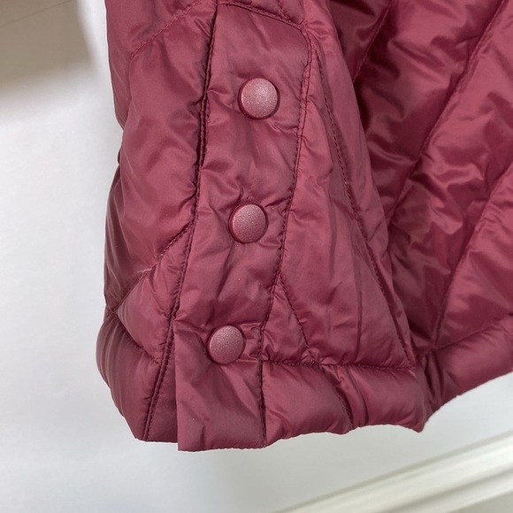 J. Jill Down Filled Quilted Burgundy Puffer Coat Size XL Petite - Picture 3 of 8